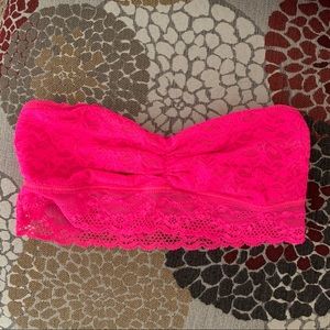 Aerie Hot Pink Lace Bandeau